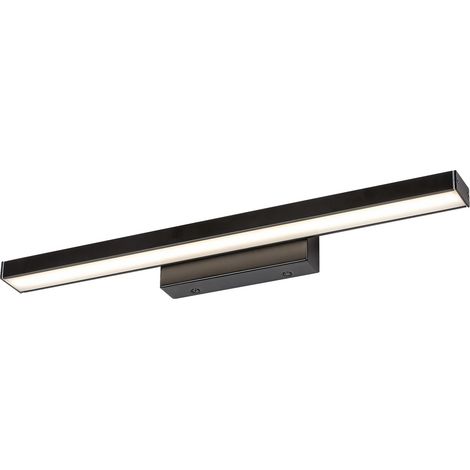 Applique bagno specchio LED 12W nero opaco Rabalux John (1/4)