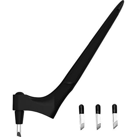 Outils de découpe pour loisirs créatifs : couteaux de précision en acier inoxydable avec rotation à 360° (15°/30°/45°) pour l’artisanat, les loisirs créatifs, le scrapbooking et les pochoirs (noir) (1/5)