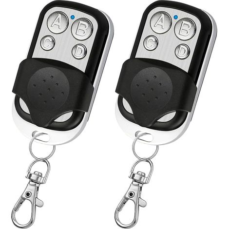 2 Télécommandes Universelles Portail 433,92MHz Code Fixe 4 Boutons (1/5)