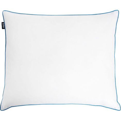 Low Bed Pillow White Duck Feather and Down 80 x 80 cm Premium Cotton Casing Natural Filling ANETO (1/5)