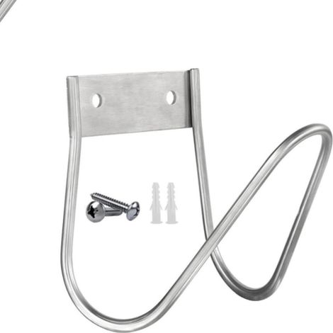 Lot de 1 crochets muraux pour tuyau d'arrosage, support mural pour tuyau d'arrosage, support mural en métal, support de tuyau d'arrosage pour cour, pelouse