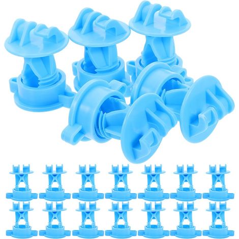 Isolateurs de Fils Accessoires pour Poteaux en Bois pour Clôture Électrique Lot de 40 en PP Bleu, Résistance et Non Déformable Adaptés la Ferme Jardin (1/5)
