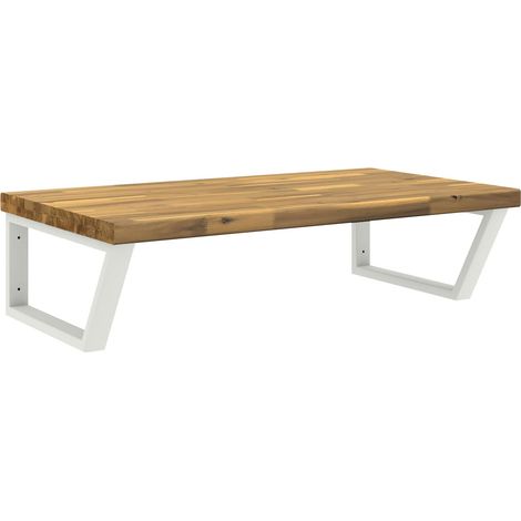 Wandregal für Waschbecken mit Live Edge Weiß 100 x 50 x 24 cm vidaXL (1/5)