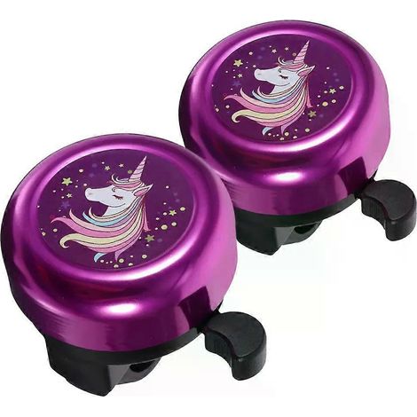 Lot de 2 sonnettes de vélo au son puissant et mignon, pour enfants et poussettes. Accessoire de vélo robuste et durable. (1/4)