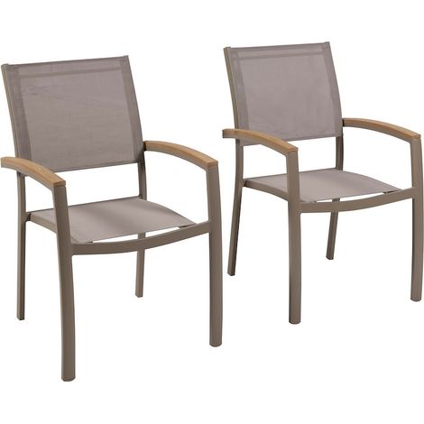 Piemont Stapelsessel 2er Set champagner Gestell