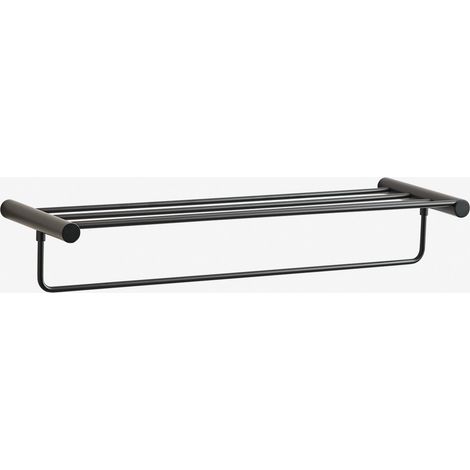 Toallero de pared para baño con balda en acero inoxidable Devon SKLUM             