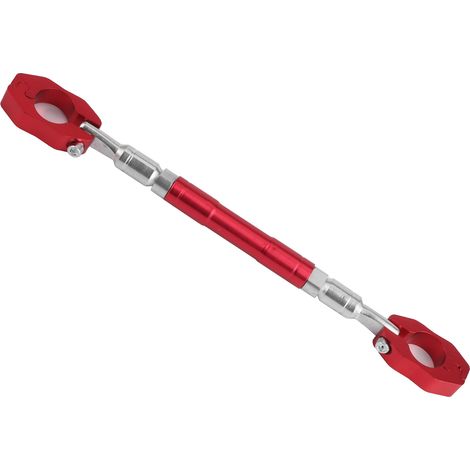 Barre transversale de guidon de moto 7/8 po réglable, levier d'équilibre renforcé, alliage d'aluminium CNC, universel, rouge (1/5)
