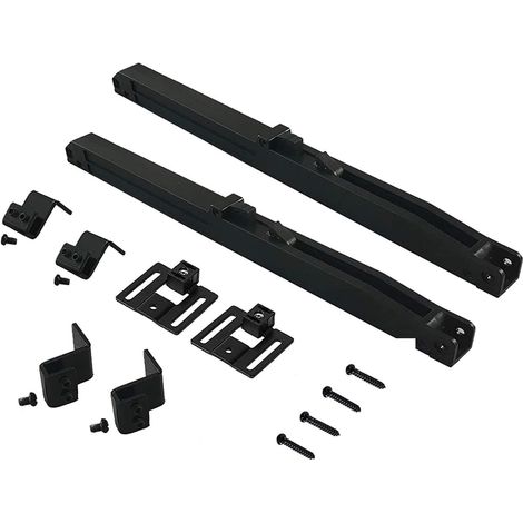 Barn Door Soft Close Mechanism, Soft Close Mechanism Spring Buffer, Upgraded Version No Hole, Sliding Door Hardware for 100-160 Lbs, Adjustable Door Stops 2 Pack (1/5)