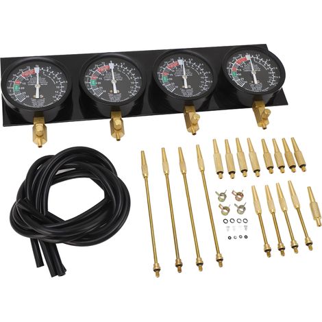 Vakuum-Vergaser-Synchronisationswerkzeugsatz mit 4 Gummischläuchen für 4-Zylinder-Motorräder (1/5)