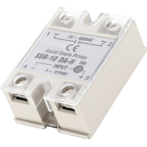 Relais statique sans contact CC/CA SSR avec dissipateur thermique en aluminium SSR-10 DA H (1/5)