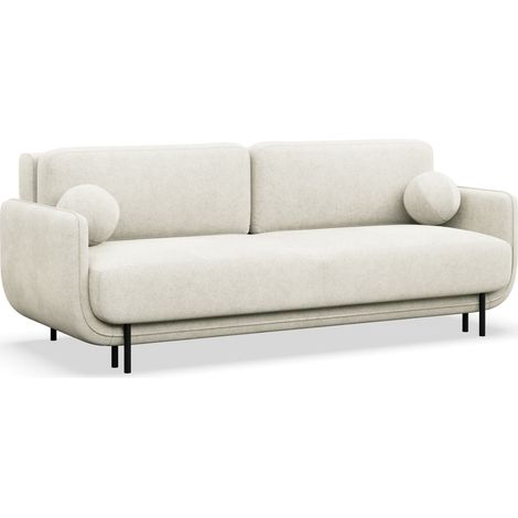Selsey Ovals – 3-Sitzer Schlafsofa mit Strukturstoff, Creme (1/5)