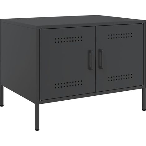 Maison Exclusive - Couchtisch Schwarz 68x50x50,5 cm Stahl