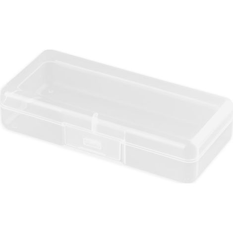 Boîte de rangement rectangulaire transparente avec couvercle, boîte en plastique transparent PP,1205528mm (1/5)