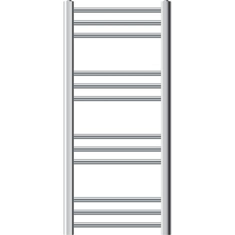 ECD Germany Radiador toallero de baño - 400 x 800 mm - Cromo - curvado - con conexión lateral - Calentador de toallas