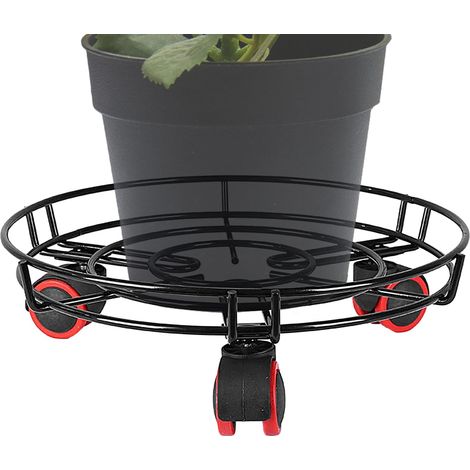 Plateaux Roulants De,Porte-Jardinière Résistant - Déplaceur à Roues pour Jardin Maison Patio Extérieur Intérieur Cour Pot de Fleurs Allée Pelouse (1/5)