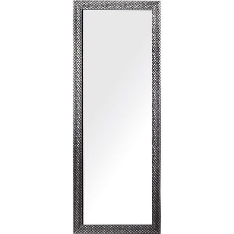 Specchio a Muro Rettangolare Color Argento Design Vintage 50 x 130 cm Ajaccio