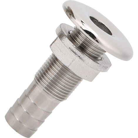 Raccord vissé pour passage de bord, avec écrou, passage de bord, passage de bord 1" en acier inoxydable, pour bateau de vidange d'eau, raccord de purge, pour bateaux, yachts, marines (1/5)
