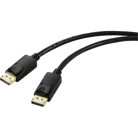 DisplayPort Câble de raccordement Fiche mâle DisplayPort, Fiche mâle DisplayPort 2.00 m noir Câble DisplayPort C634342 (1/3)