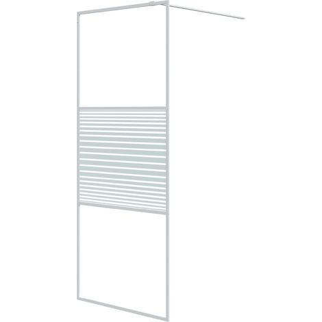Maison Exclusive - Parete Doccia Walk in Bianca 80x195 cm Vetro Trasparente ESG