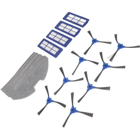 Kit de filtres pour aspirateur robot G10 : 4 filtres, 4 lingettes de nettoyage, 8 brosses latérales. (1/5)