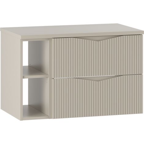 Waschtischunterschrank 80cm Tao mit 2 Schubladen, Kaschmir