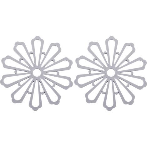 2 sous-plats en silicone, diamètre 15,2 cm, résistant à la chaleur jusqu'à 250 °C, pour plans de travail, tables et ustensiles de cuisine (1/5)
