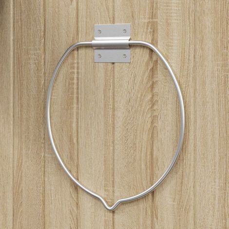 vidaXL Soporte de cubo montado en la pared de acero plateado (1/5)