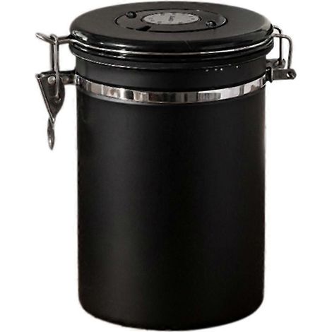 Boîte à café hermétique en grains 1,8 L noire (1/4)