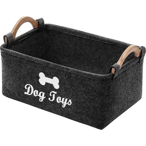 Rangement pour Jouets en Feutre pour Animaux Panier de Rangement pour Animaux Corbeille à jouets pliable pour Chiens et Chats 38x25x18 cm Pour Animaux Jouets Friandises Et Colliers Pour Chiens (1/5)