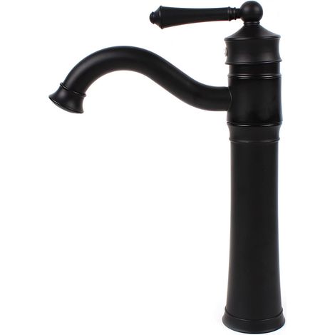 Rubinetto da cucina retrò bagno lavabo rubinetto miscelatore miscelatore erogatore può essere di 360 gradi,stile vintage nero