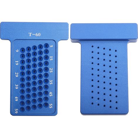 Outil de traçage en T pour le travail du bois, jauge de perçage en alliage d'aluminium, outil de marquage pour menuisier (bleu) (1/5)