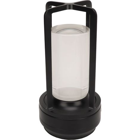 Lampe de table sans fil, abat-jour en cristal, 3 températures de couleur, commande tactile, rechargeable par USB, lampe de bureau LED noire pour la maison (1/5)