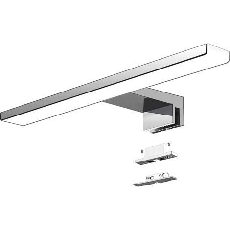 LED Lampe Miroir Salle De Bain 40 Cm 7W 820lm 230V Blanc Froid 6000K,Ip44 Classe II Slim Bain Miroir Lampe,Pince sur Le/Miroir Cabinet/Mur D'éclairage (1/5)