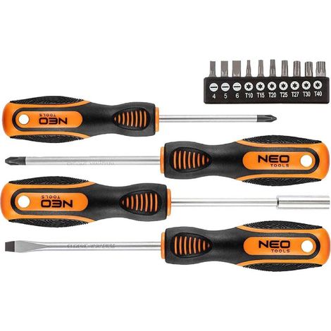Cacciaviti "NEO Tools" a manico bicomponente con inserti set da 14 pezzi (1/2)