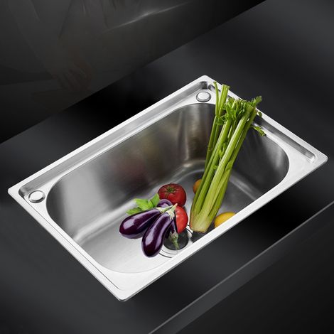 Evier de cuisine carré - Cuisine lavabo évier inox 1 bac - 504020 CM (1/5)
