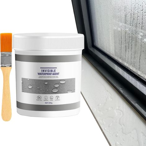 Revêtement Imperméable Transparent,Agent Waterproof Invisible,Liquide Étanchéité Transparent,Agent Anti-Fuite Étanche, salles de bains, toilettes, carrelages, murs (300g) (1/5)