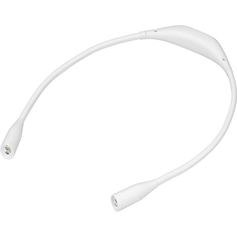 Wiederaufladbare Nackenlampe mit USB-Anschluss, 3 Helligkeitsstufen und 360°-Drehfunktion, weiches LED-Licht zum Laufen, Lesen und Arbeiten, weiß (1/5)