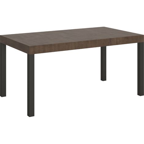 Table Extensible 160/244X80 Cm Everyday Noyer Pieds Anthracite (1/4)