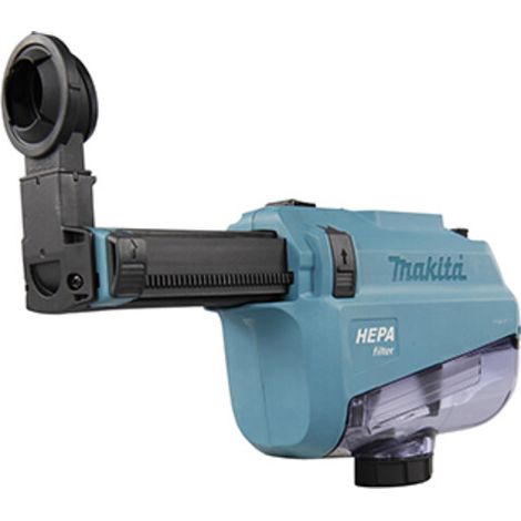 Makita – Aspirateur de poussière DX05 pour perceuse à percussion – Filtre HEPA – Aspiration 350 l/min – Bac transparent 0,4 L