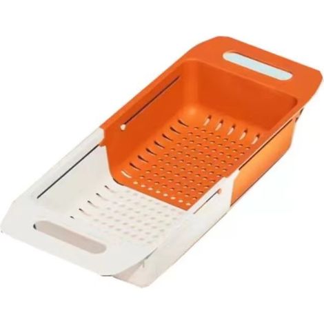 Égouttoir télescopique pour légumes, panier à légumes et égouttoir pour évier de cuisine, panier à fruits et légumes sans perçage, étagère d'égouttage-AquaForge (1/5)