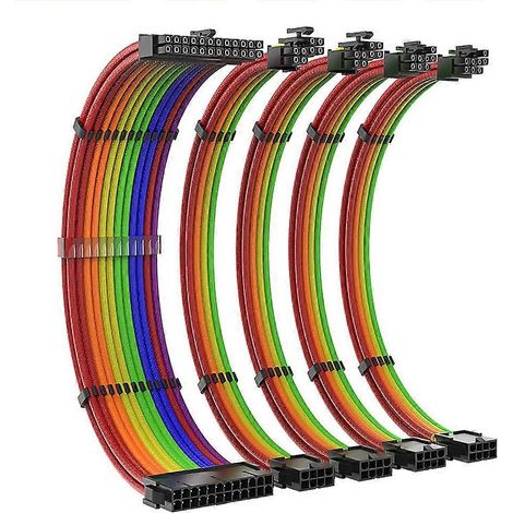 Câble répartiteur 24 broches ATX 24 broches, double PCIe 6+2 broches, double EPS 4+4 broches