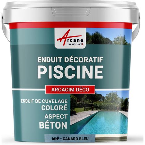 Décoration, piscine, enduit de cuvelage, finition béton ciré : Arcacim déco - 16 m² Canard Gris Bleuté - ARCANE INDUSTRIES (1/3)