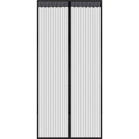 Magnetischer Moskitonetz-Türvorhang – 120 x 210 cm – Schwarz – Für Türen und Fenster – Automatischer Schließmechanismus (1/5)