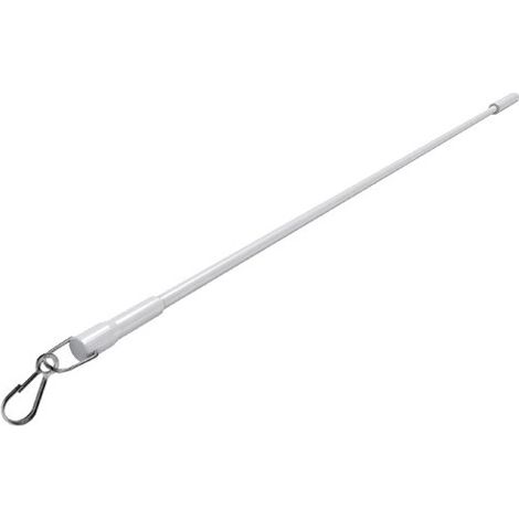 Secodir – Lance rideau en métal laqué blanc 1 mètre – Glissement facile – Accessoire durable pour tringle à rideau – 86g