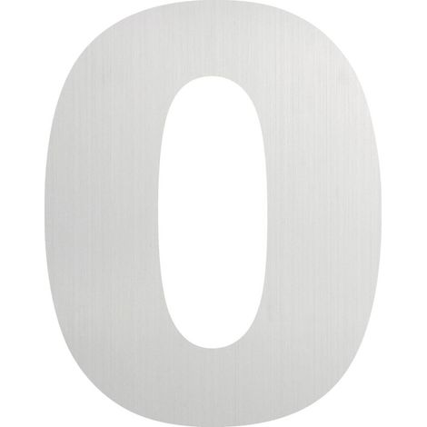 Numero señalizacion ´0´ 130mm adh. acero inox aisi 304 inox