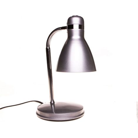 Lámpara de escritorio LED E27 clase II IP20 máx. 10W IP27 Zara HR-40-SR plata 7560