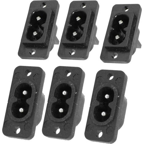 Schwarze IEC320 C8-Einschraubbuchse AC 250V 2.5A 6 pièces (a0d30759e5f581f9ee4e0e7ba487d275)