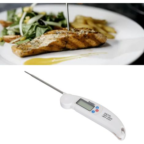 TP401 Hochpräzisions-Sonden-Wasserthermometer mit Digitalanzeige, Messbereich von -50 °C bis +300 °C zusammenklappbares Lebensmittelthermometer zum Kochen. (1/5)