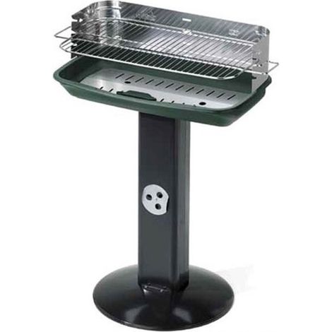 Barbecue 60-40 Venus Inox con struttura in acciaio griglia a carbone regolabile e gamba con presa d'aria (1/3)