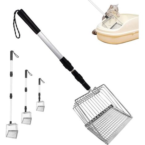 Scooper De Caca De Poulet Réglable 3 en 1, Pelle De Poulet Caca De Tamis Dé Tachable, Pelle à Litière pour Séparer Les Dé Jections Et Les Débris du Sable, pour Les Grosses Touffes De Fami (1/5)